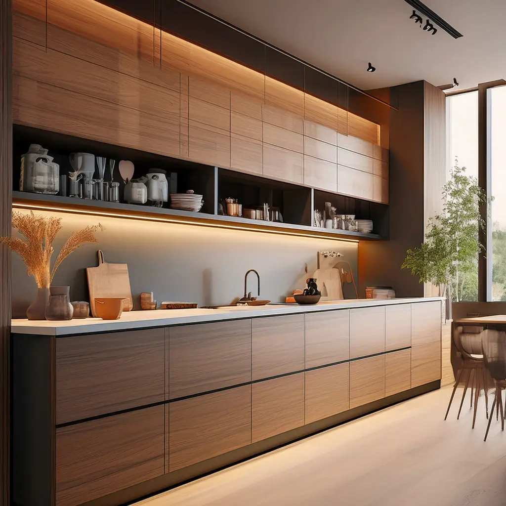 Straight-Line Modular Kitchen Ideas for Small Flats