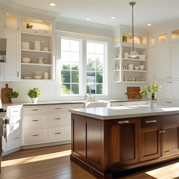 Flat-packed modular kitchen cabinets being assembled in Delhi home
