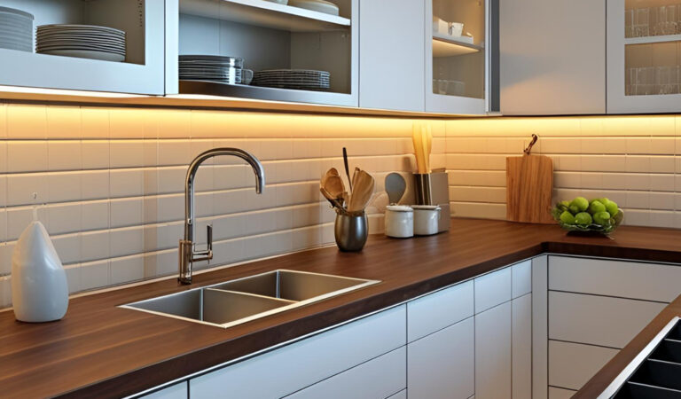 Tiyara Livings team installing a modular kitchen in a Delhi apartment