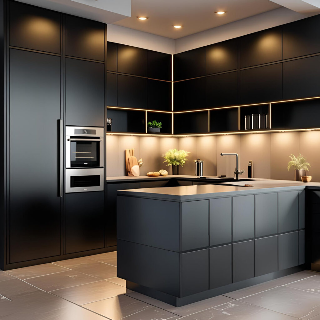 Island modular kitchen with modern finish