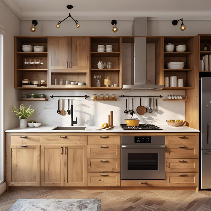 Straight-Line Modular Kitchen Ideas for Small Flats