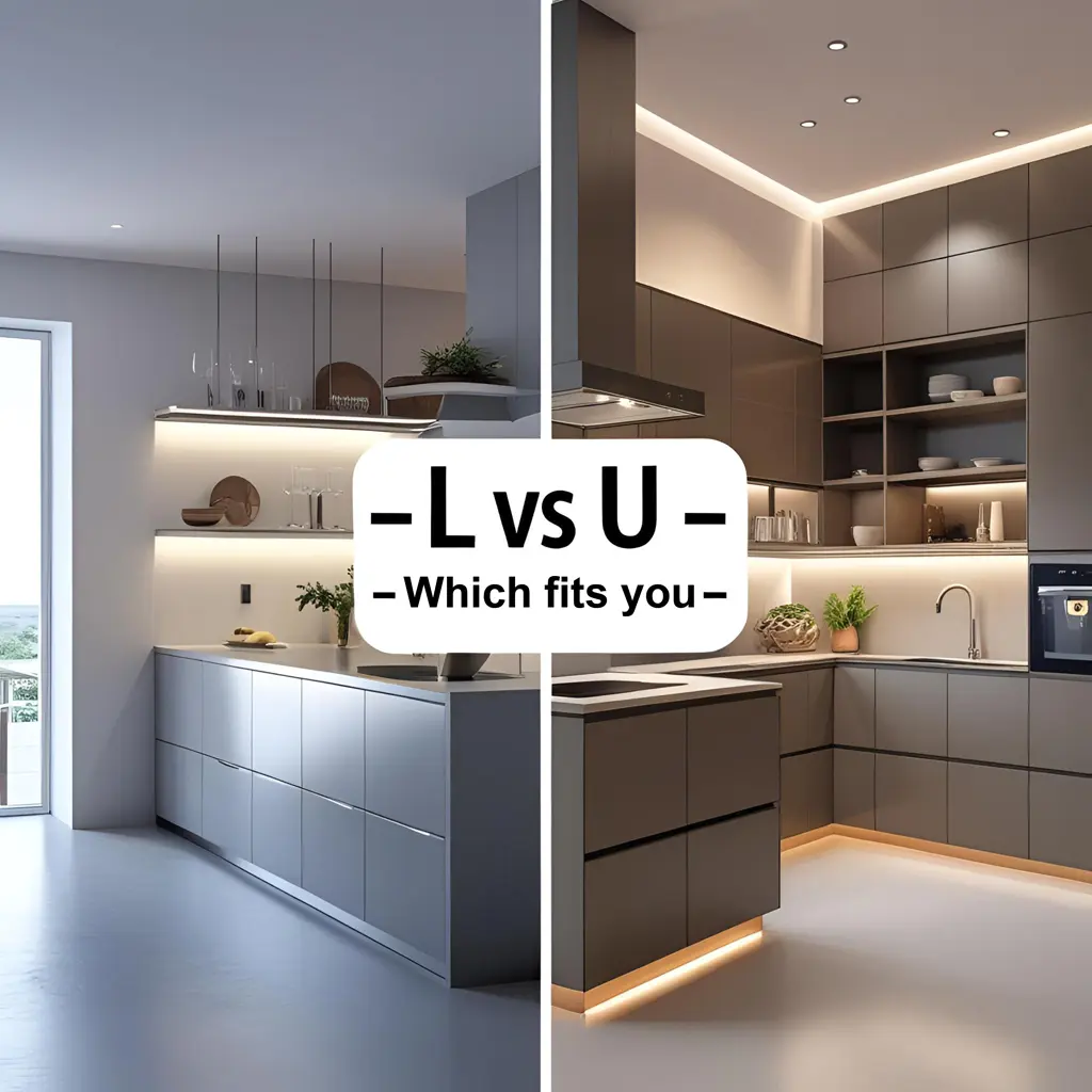 l shaped modular kitchen vs u shaped