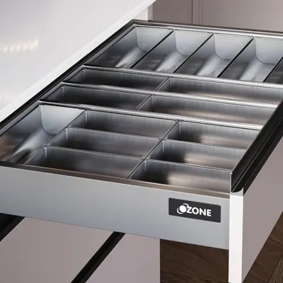 Drawer organizers storage ideas for l shaped modular kitchen