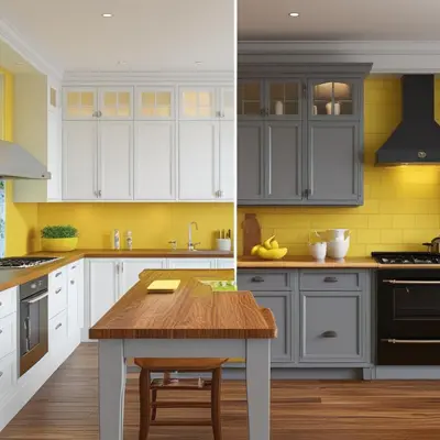 l shaped modular kitchen with best color combination