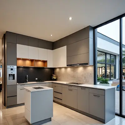 Factory direct u shaped kitchen installation