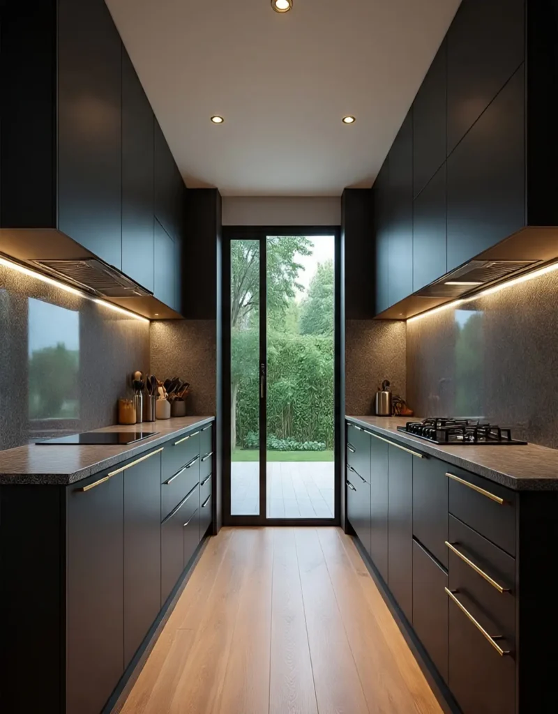 Parallel Modular Kitchen Designs with acrylic finish