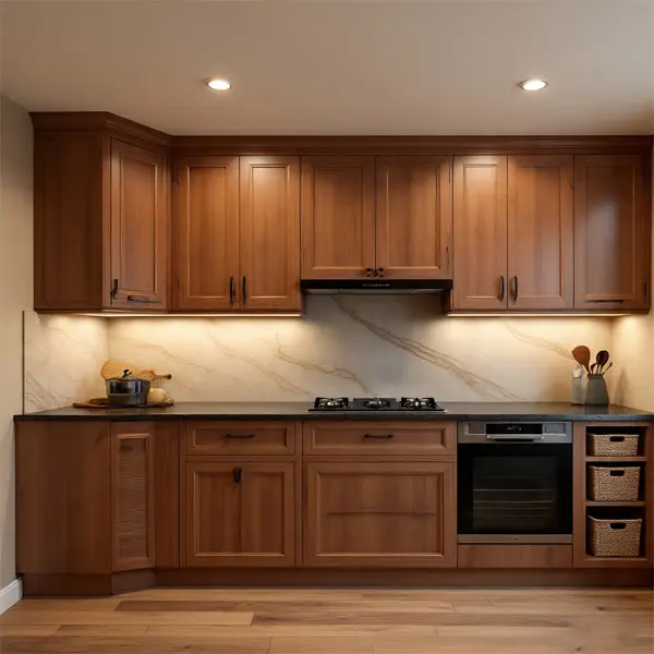 Wooden Finish Modular Kitchen Ideas in India 2025
