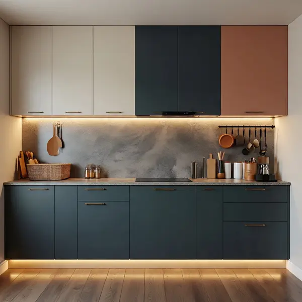 Two Tone Modular Kitchen Color Combination Ideas