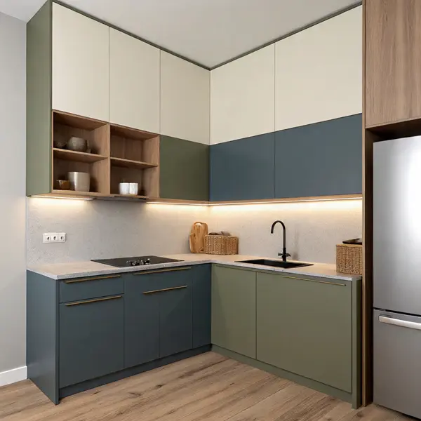 Two Tone Modular Kitchen Color Combination Ideas