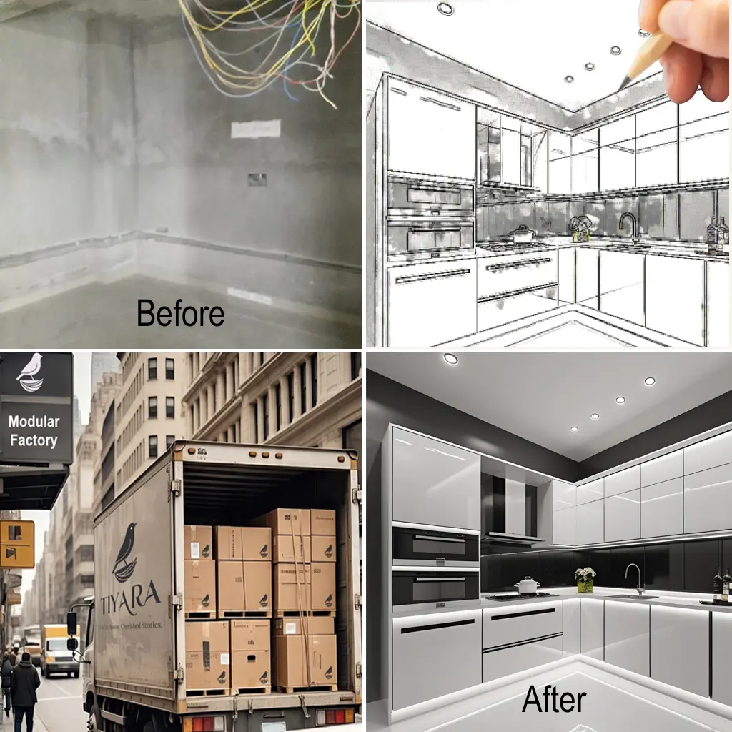 l shaped modular kitchen designs