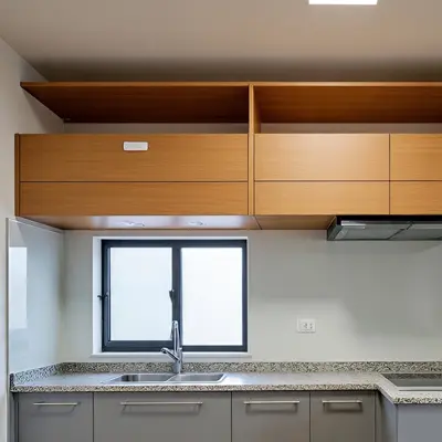 modular kitchen for flats – compact storage design