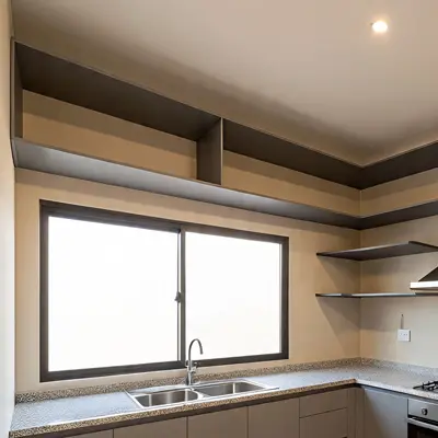 modular kitchen for flats – compact storage design