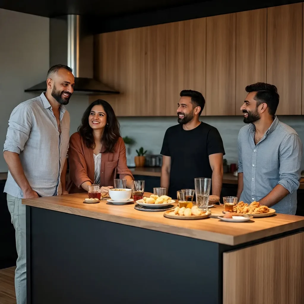 Small Island Modular Kitchen Layout – Dining Table Design
