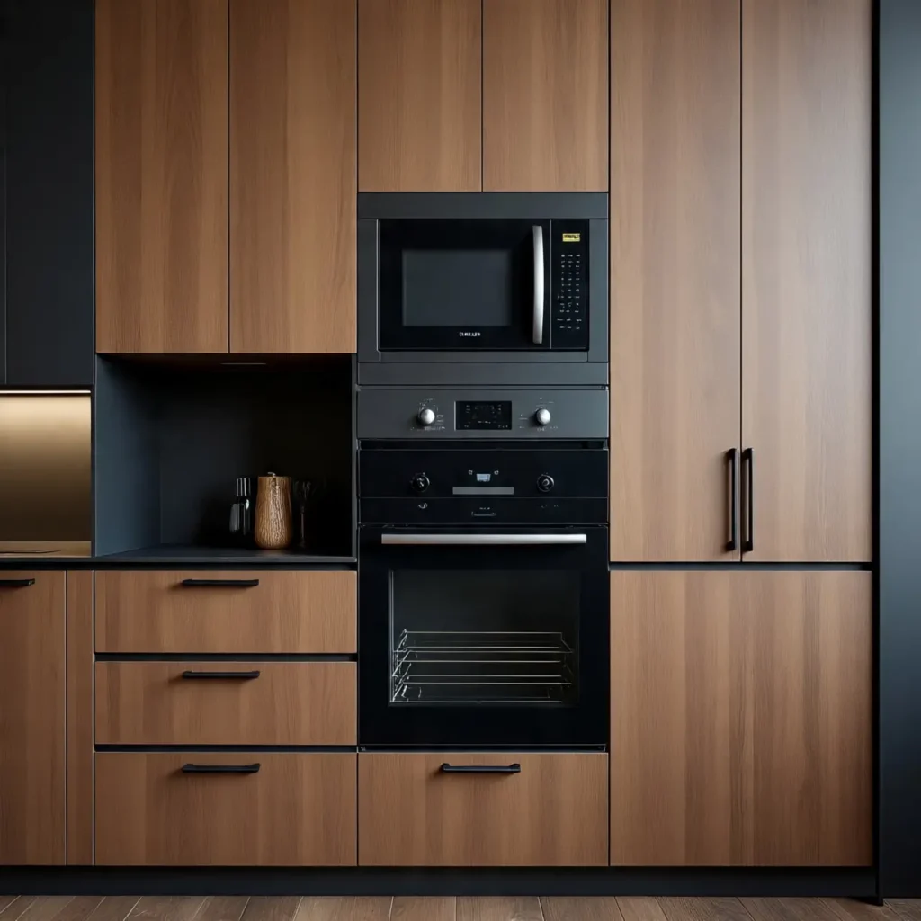 A Dedicated Space For Appliance in Island Modular Kitchen