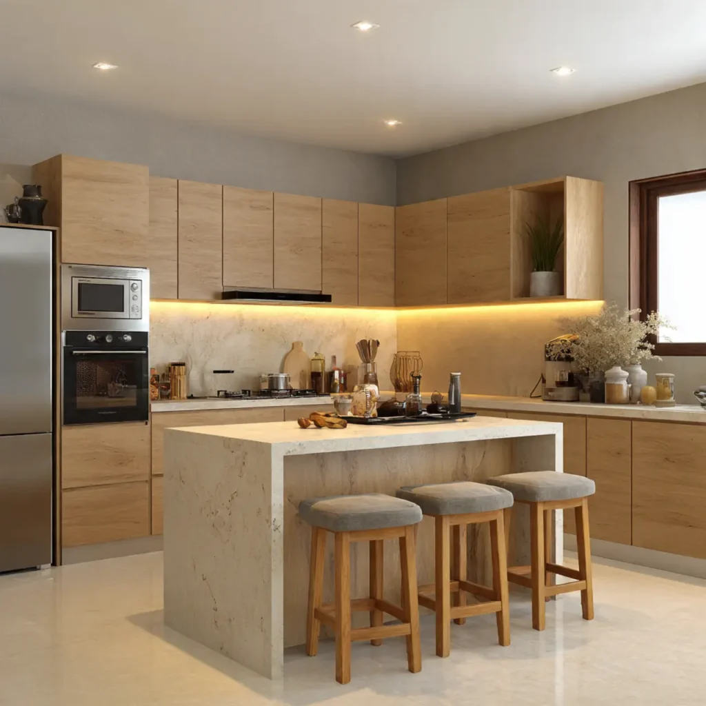 custom island modular kitchens