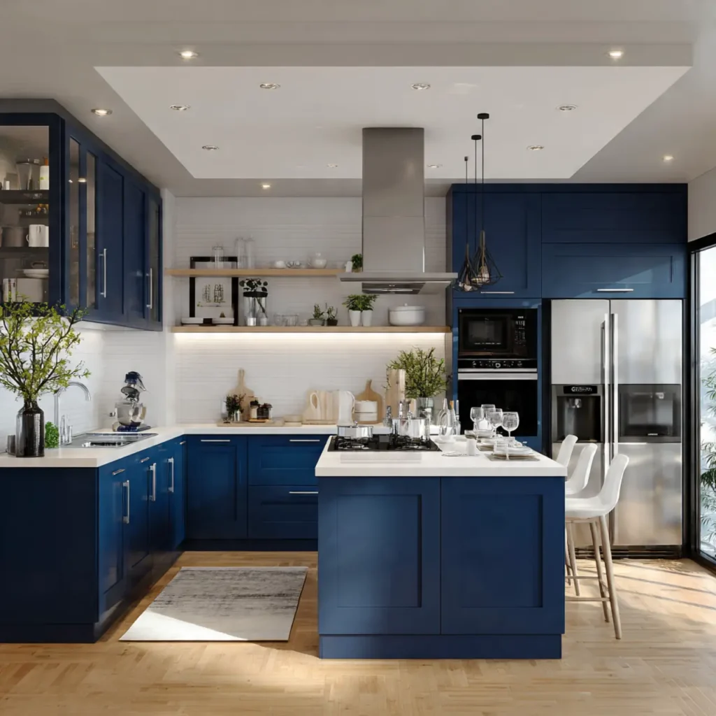 elegant and modern island modular kitchen designs