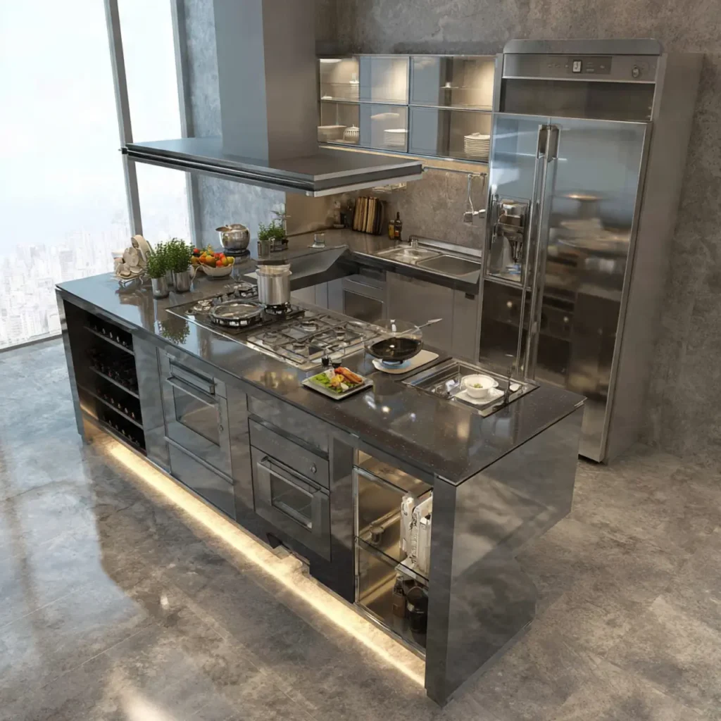 Island Modular Kitchen at factory direct prices