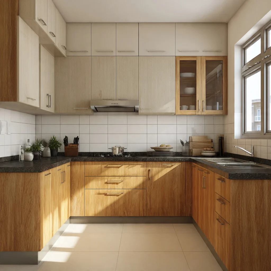 laminate modular kitchen shutter texture
